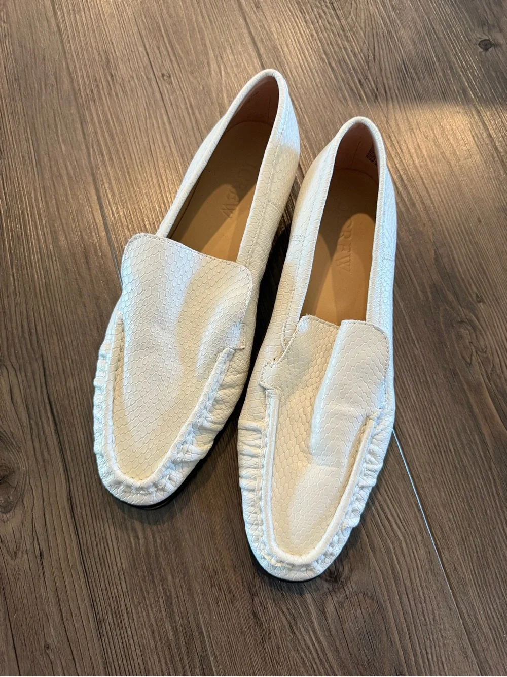 J crew Snake Embossed Classic Loafers Size 8.5